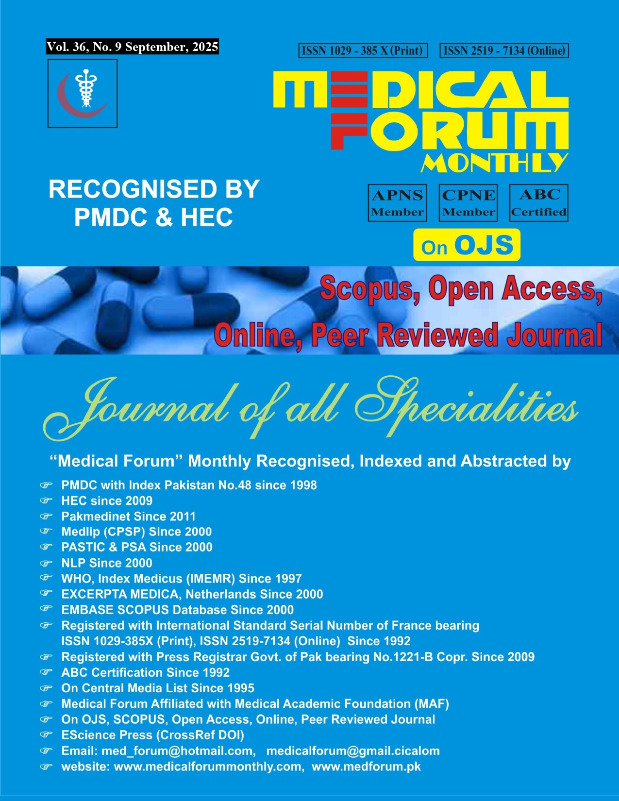 View Vol. 36 No. 9 (2025): Medical Forum Monthly