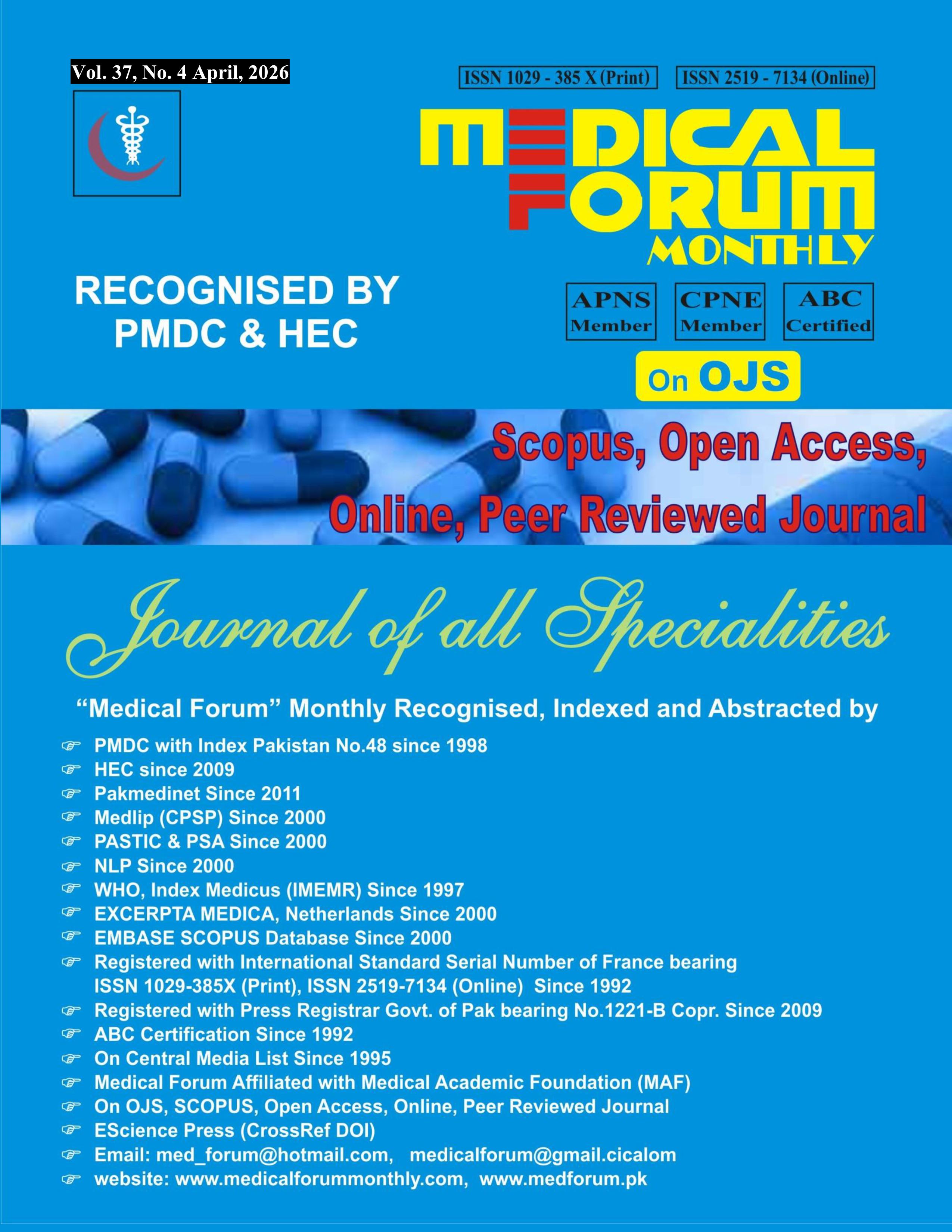 					View Vol. 37 No. 4 (2026): Medical Forum Monthly
				